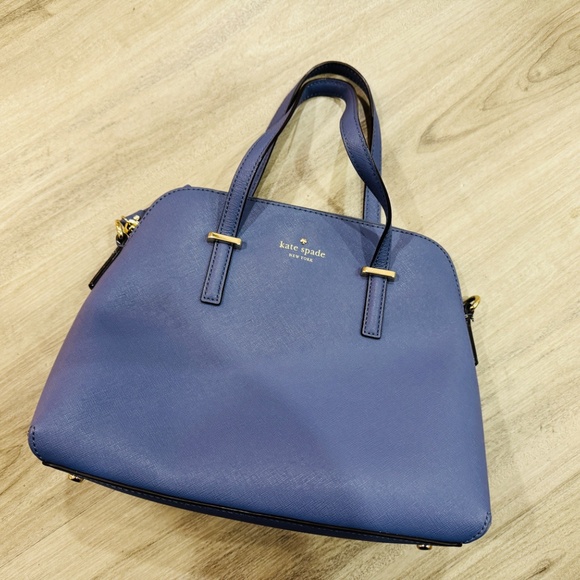 Kate Spade Leather Bag - Lavender Blue, Preloved but in Good Condition! - Picture 1 of 9